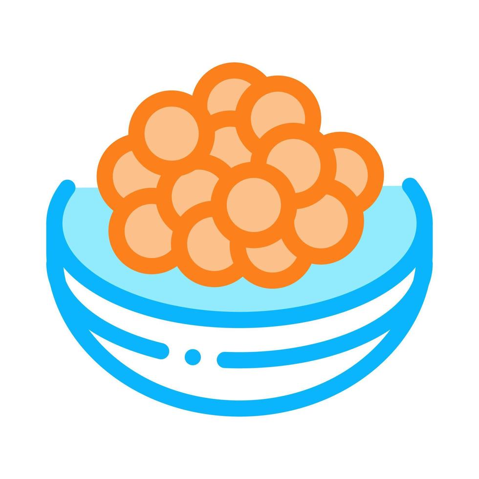 Caviar On Tray Icon Vector Outline Illustration