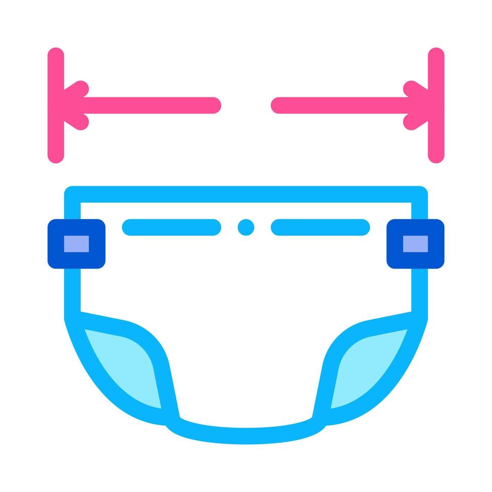 Diaper Size Icon Vector Outline Illustration