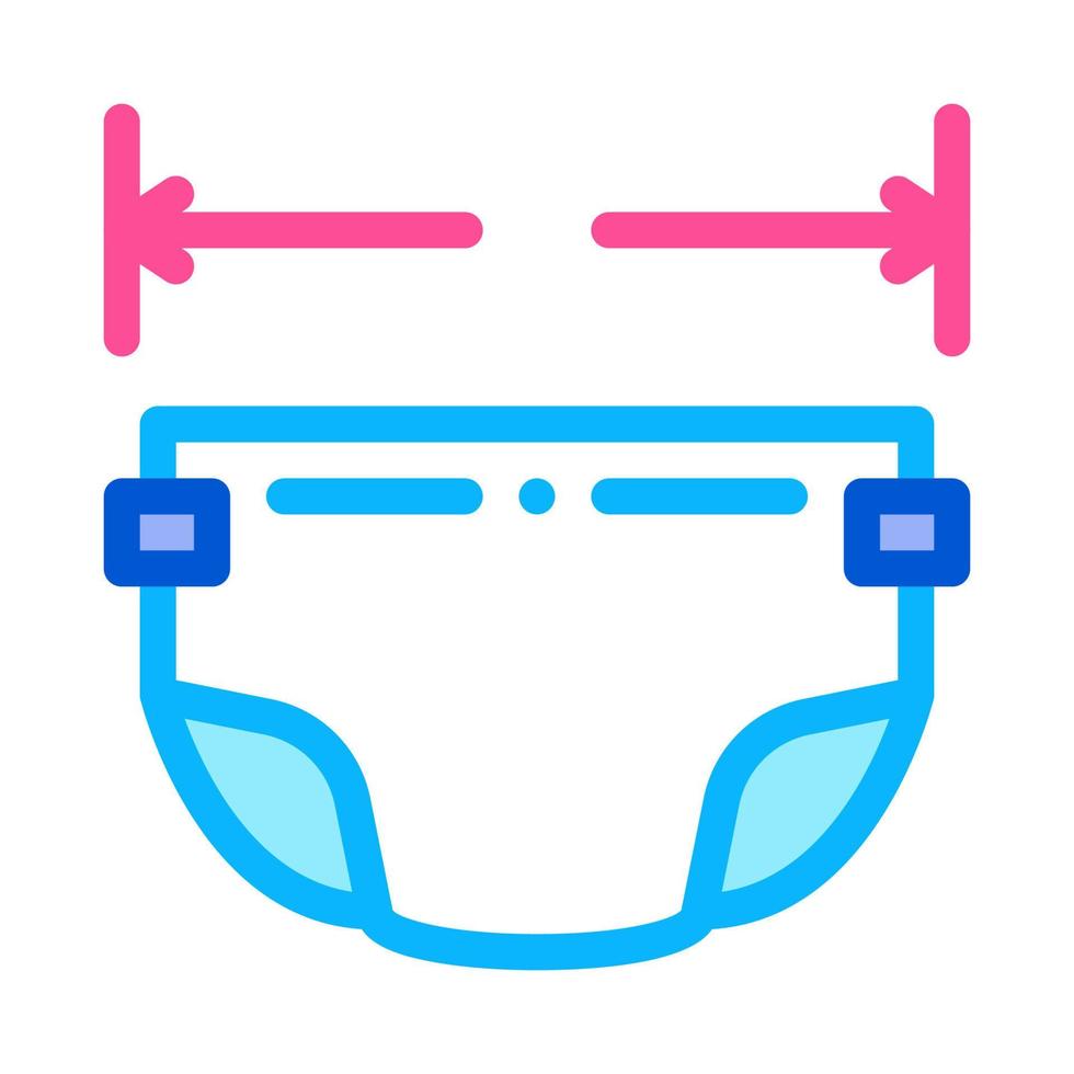 Diaper Size Icon Vector Outline Illustration