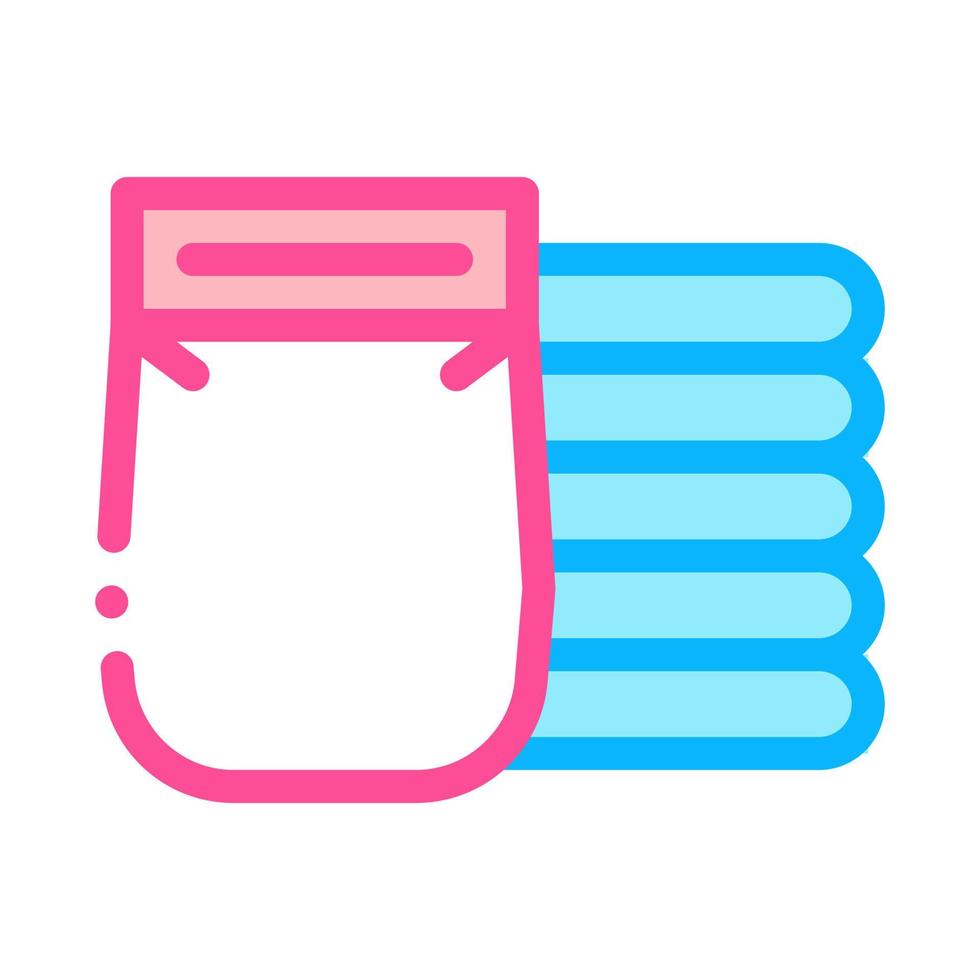 Diapers Heap Icon Vector Outline Illustration