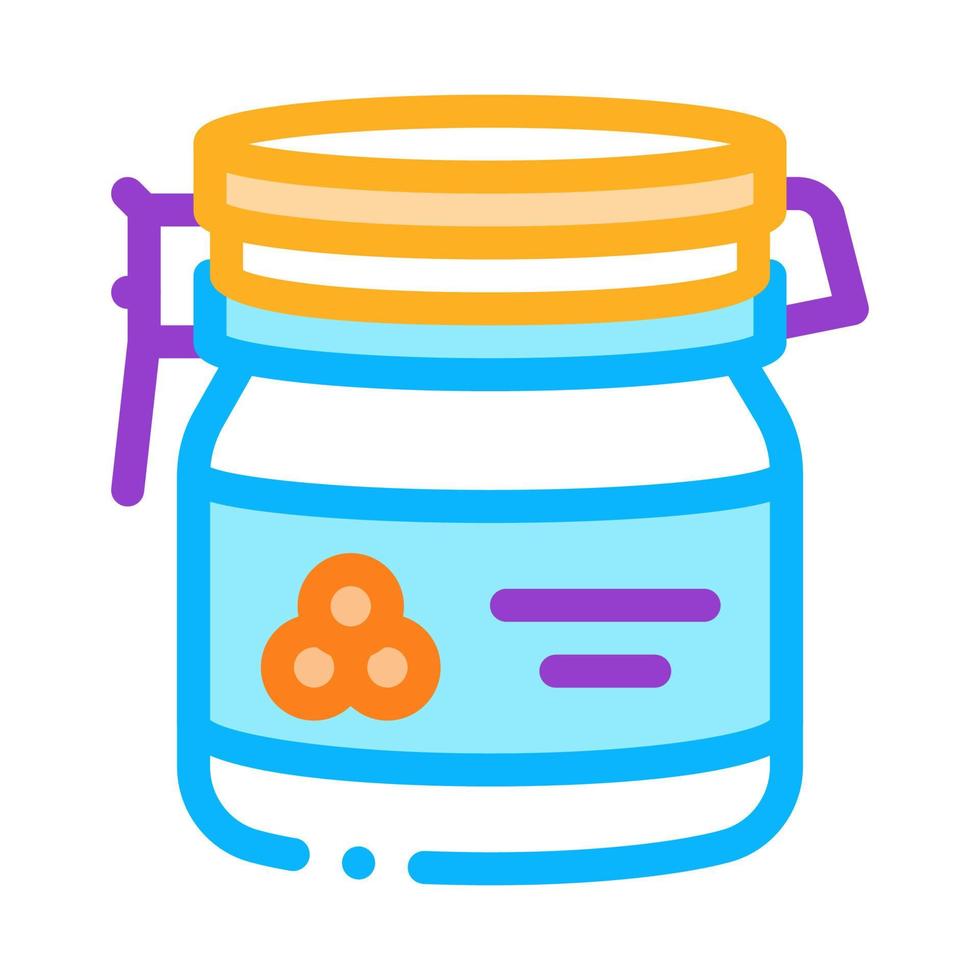 Caviar Bottle Icon Vector Outline Illustration