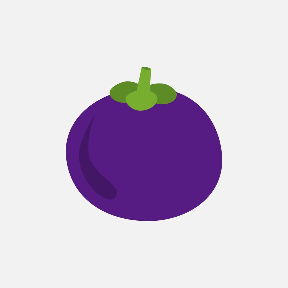 mangosteen clip art vector illustration for design decorations. fruits