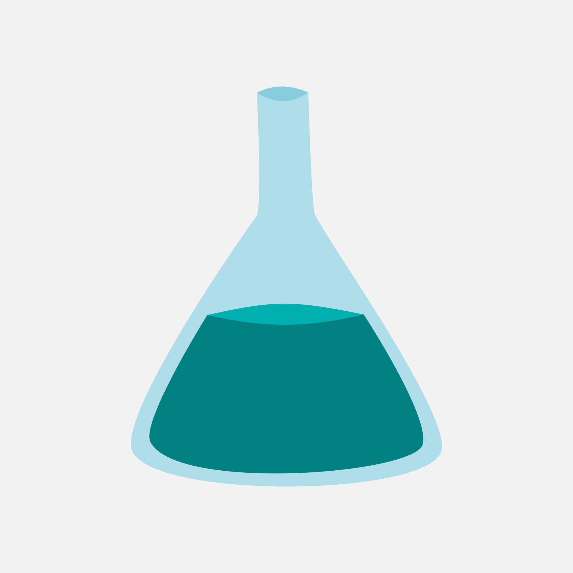 tubo de erlenmeyer con líquido en la ilustración de vector de imágenes
