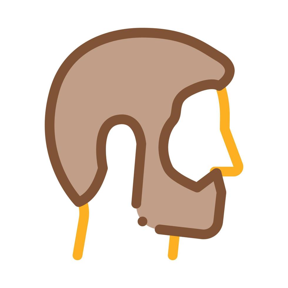Man Profile With Beard Icon Outline Illustration vector