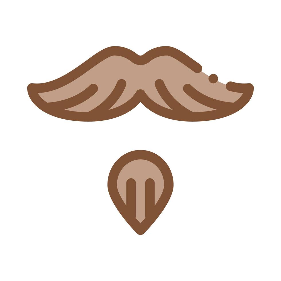 Goatee Beard Mustache Icon Outline Illustration vector