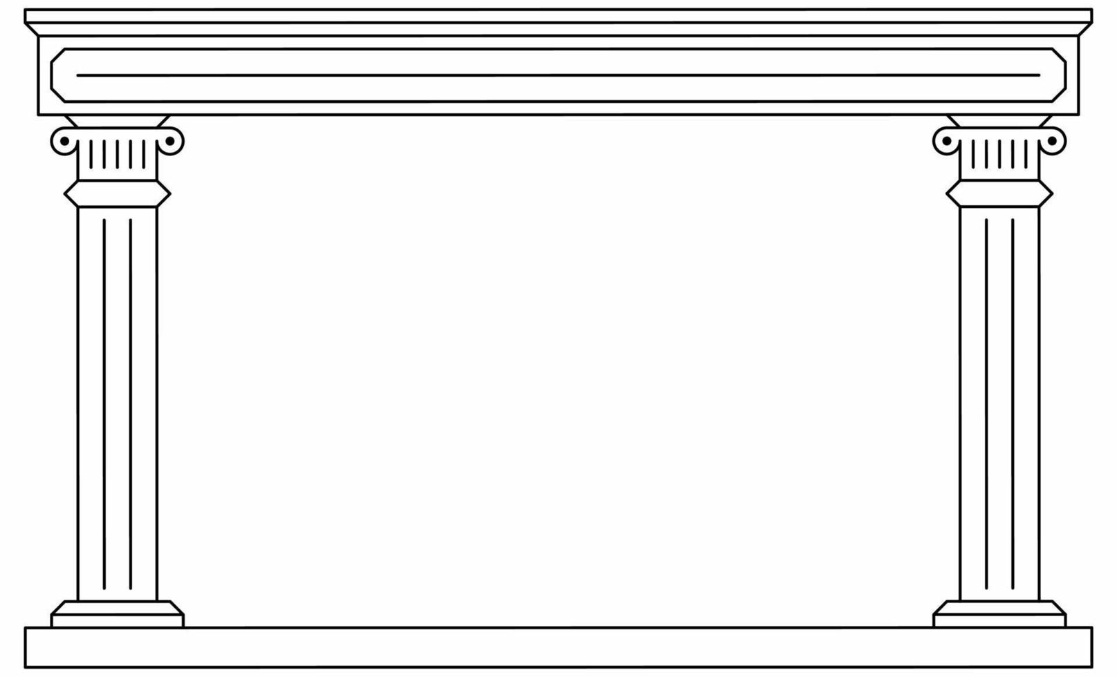 outline pillar frame with copy space for your text or design vector