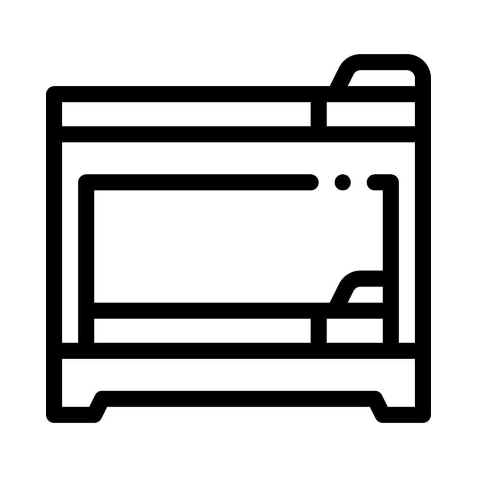 Bunk Bed Sleeping Time Icon Outline Illustration vector
