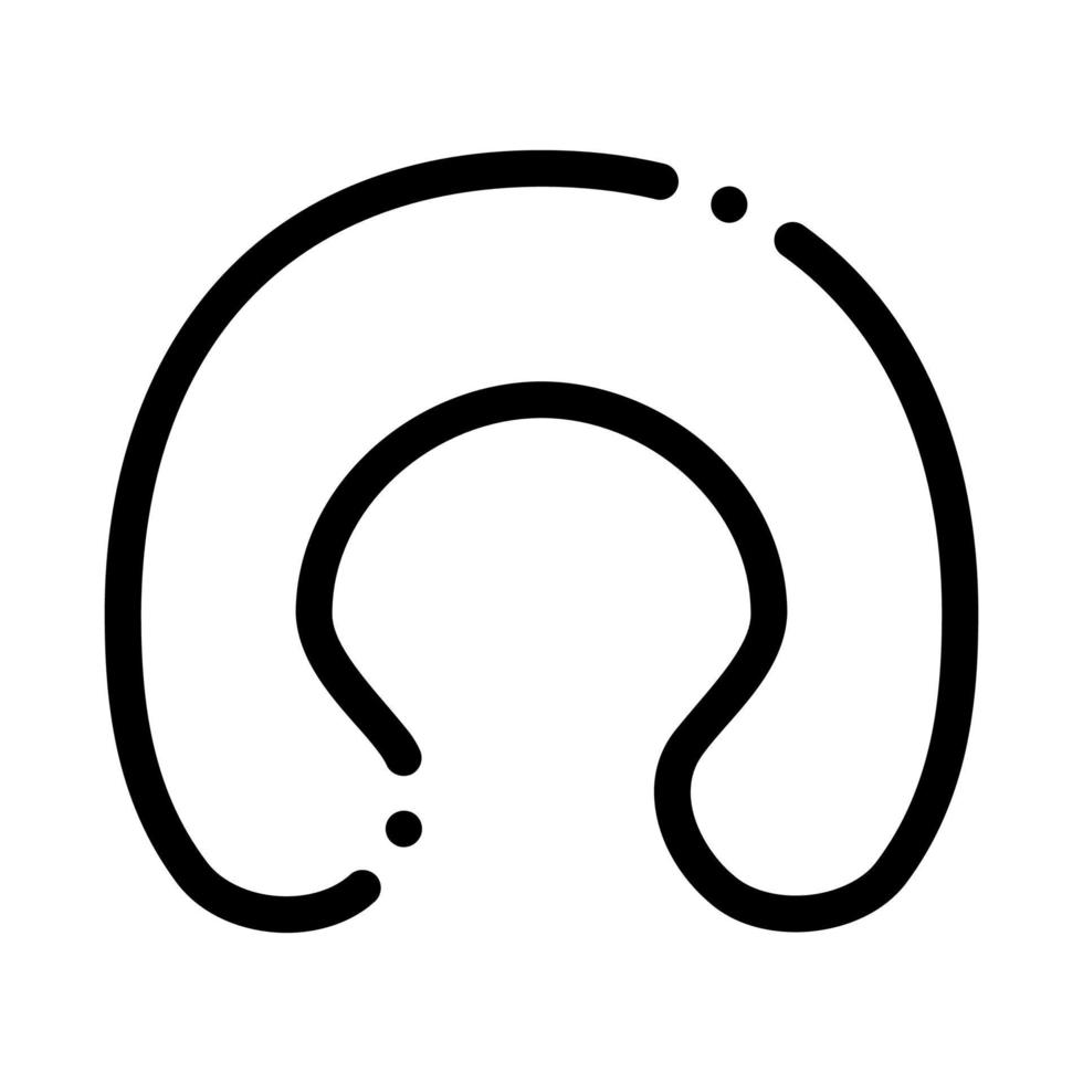 Travel Pillow For Sleep Icon Outline Illustration vector