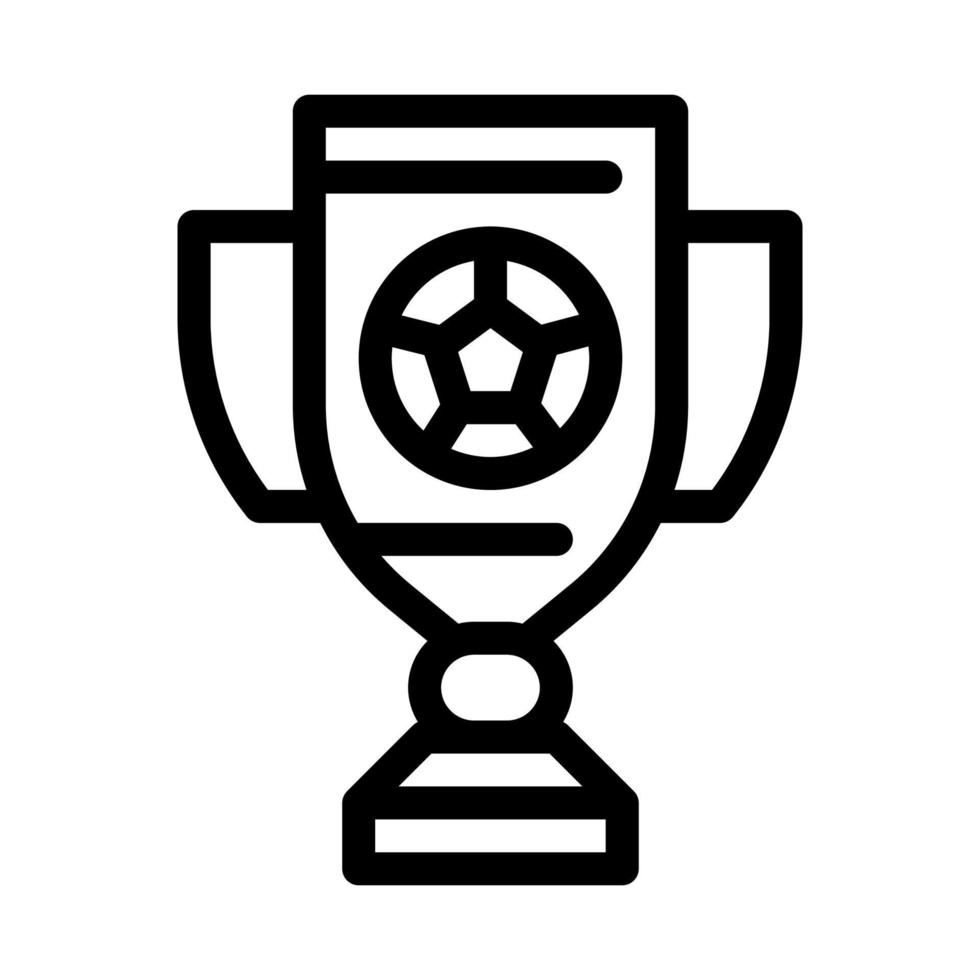 ilustración de esquema de icono de copa de campeón de fútbol vector