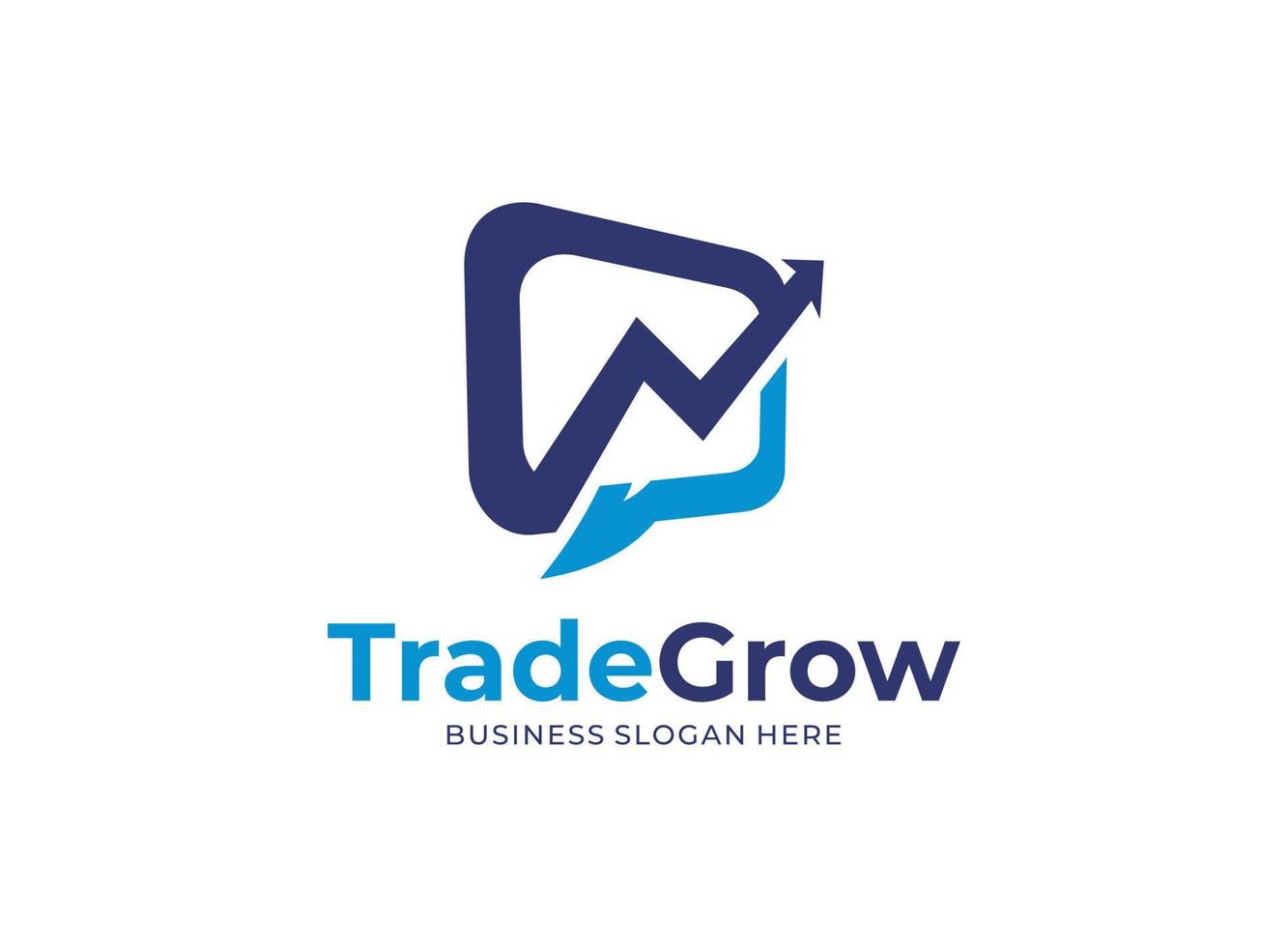 Creative logo business trading vector