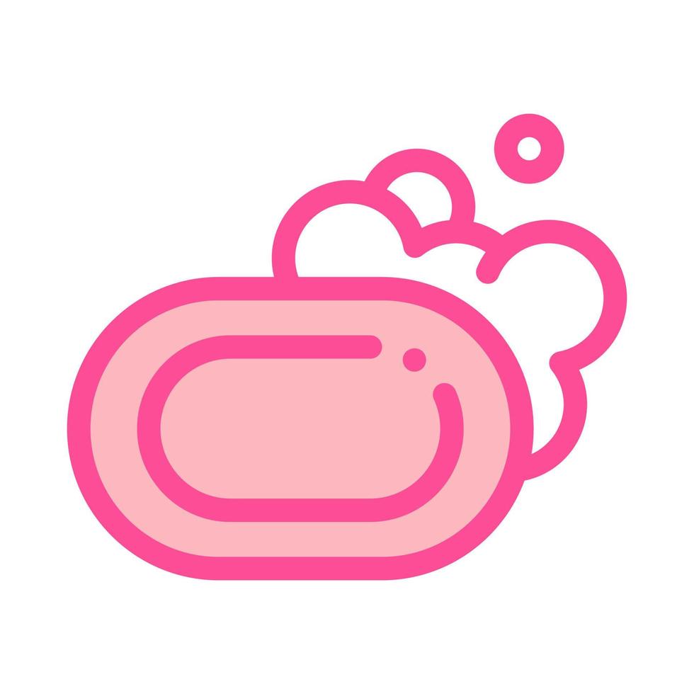 Hygiene Soap With Foam Icon Outline Illustration vector