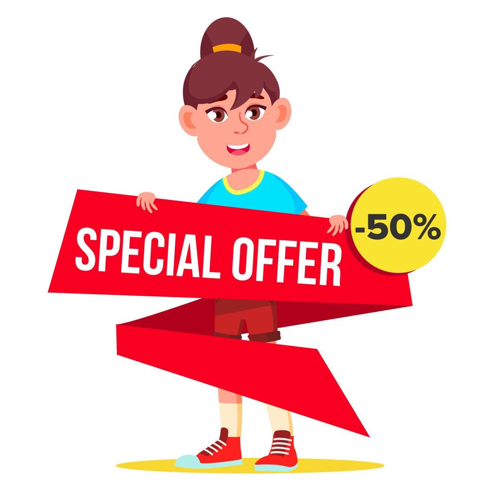 Big Sale Banner Vector. School Children, Pupil. Mega Sale Poster Design. Discount And Promotion. Isolated Illustration vector