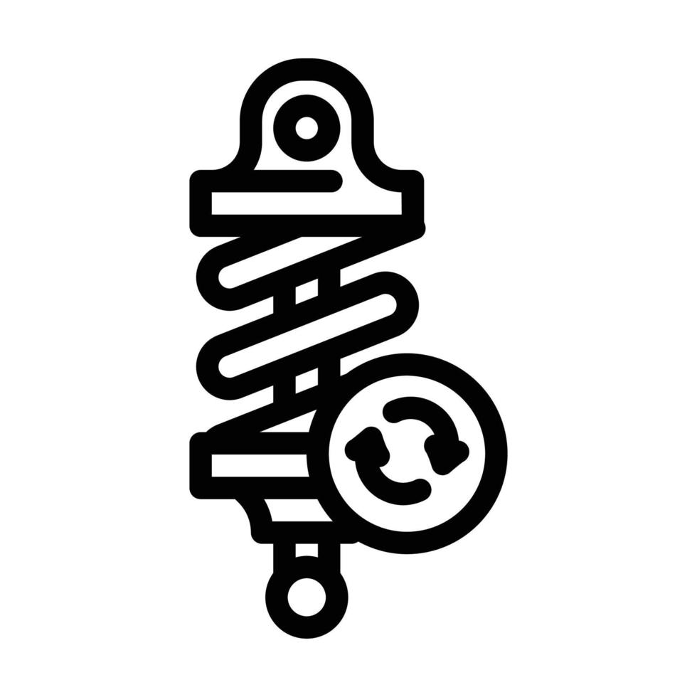 replacing shock absorber line icon vector illustration