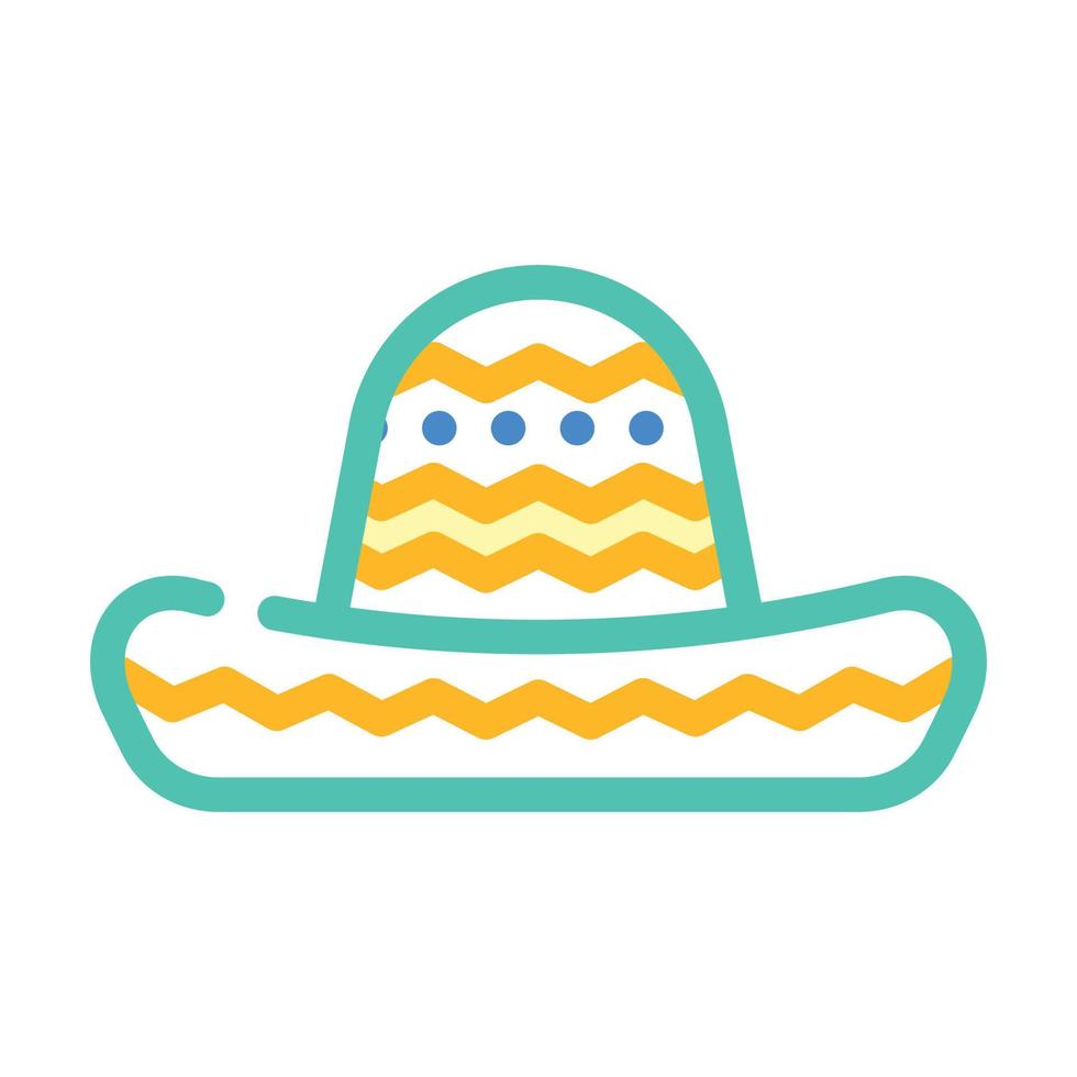 cinco de mayo holiday color icon vector illustration