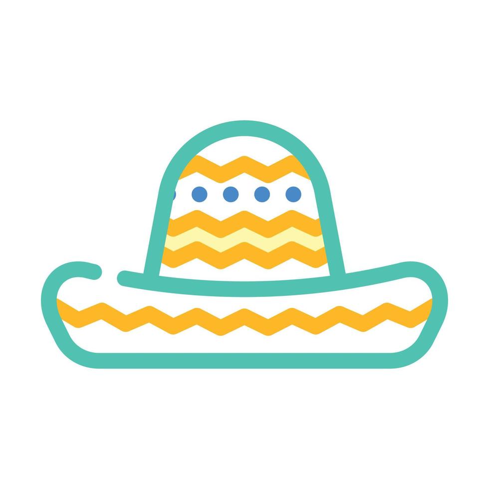 ilustración de vector de icono de color de vacaciones de cinco de mayo