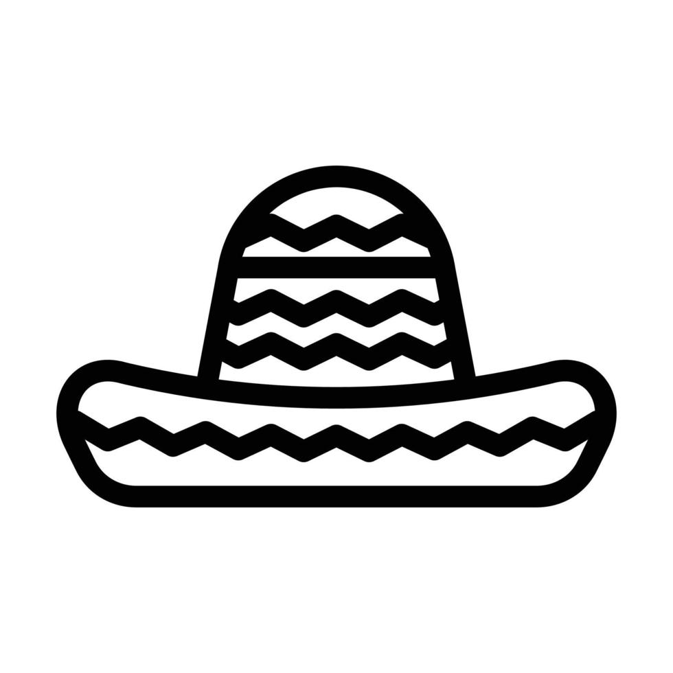 ilustración de vector de icono de línea de vacaciones de cinco de mayo