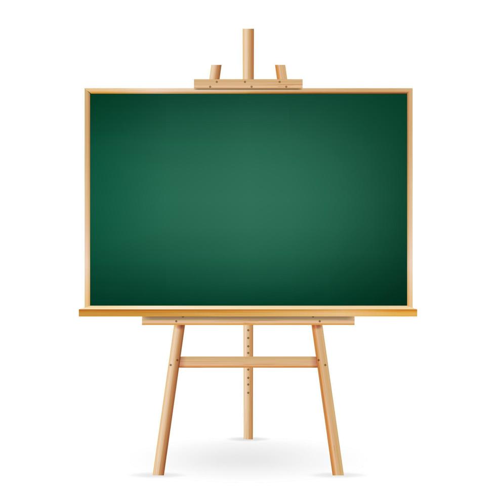 School Chalkboard Vector. Isolated On White. Realistic Illustration vector