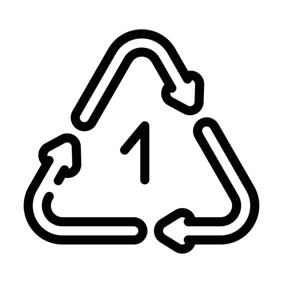 once reusing plastic packaging line icon vector illustration