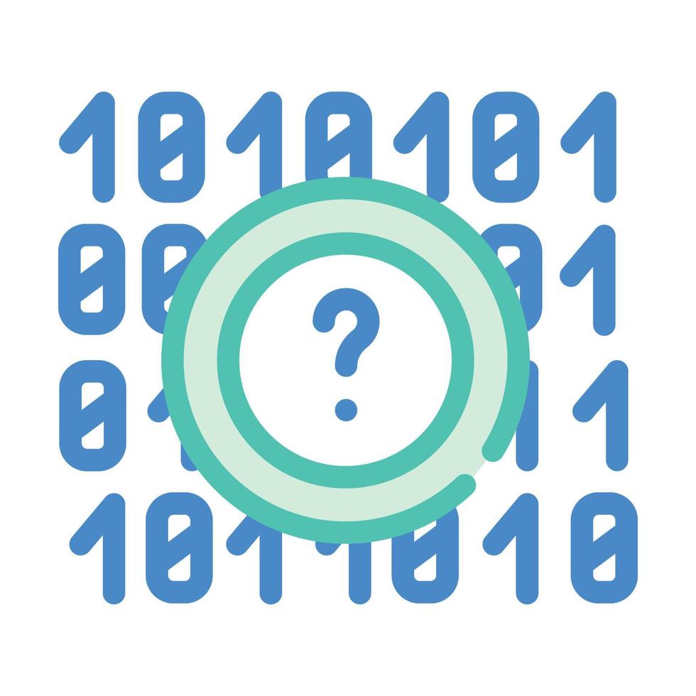 code data science color icon vector illustration