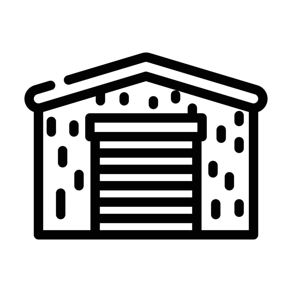 barn metal frame line icon vector illustration