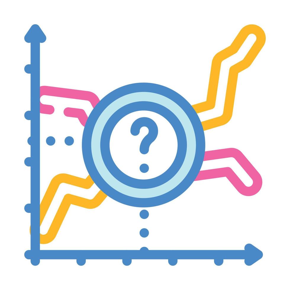 analyze data science color icon vector illustration