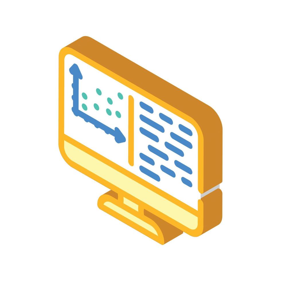 programming data science isometric icon vector illustration