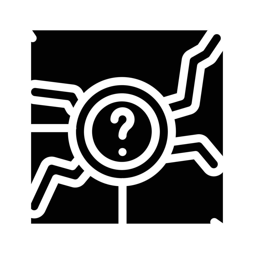 analyze data science glyph icon vector illustration