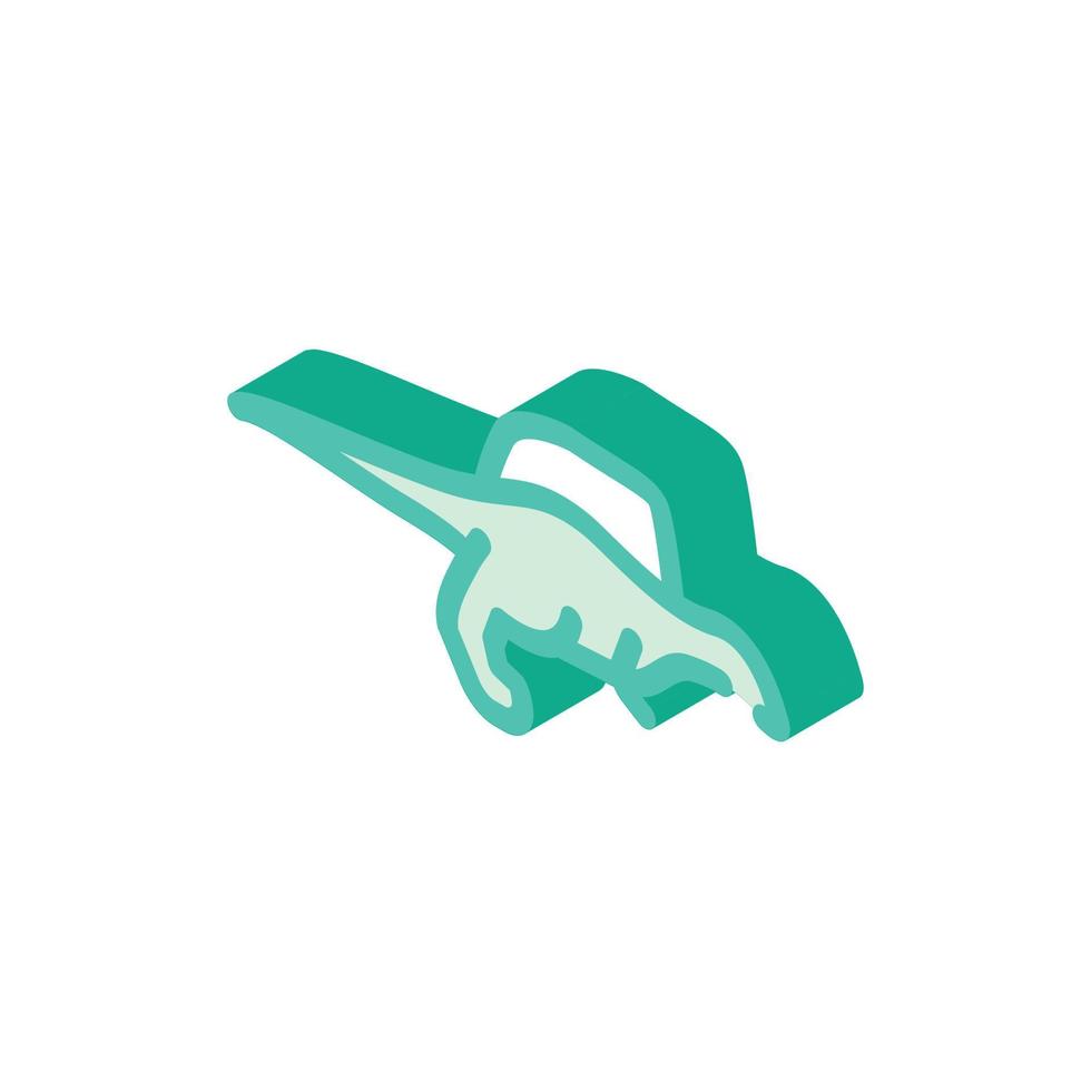 spinosaurus dinosaur isometric icon vector illustration sign