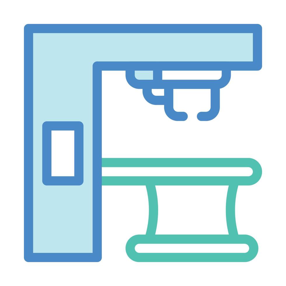 x-ray medical equipment color icon vector illustration