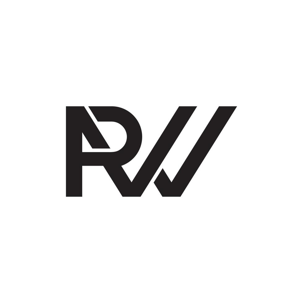 letter ARW or RW Monogram Logo vector