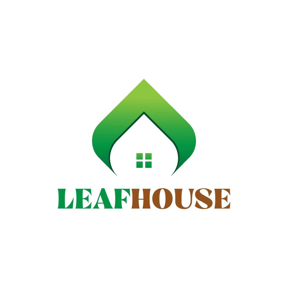 Logo Leaf House Roof vector
