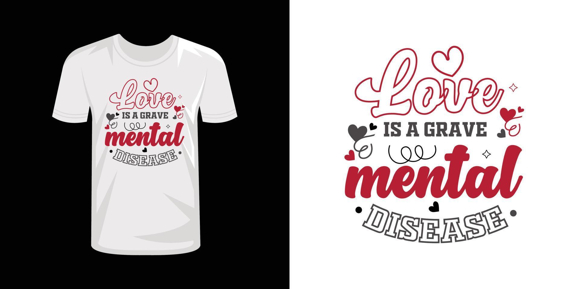 Valentine Day typography t shirt design vector