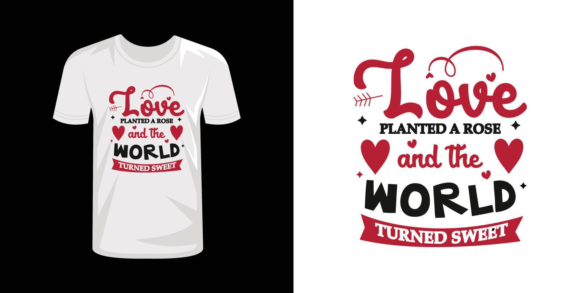 Valentine Day typography t shirt design vector