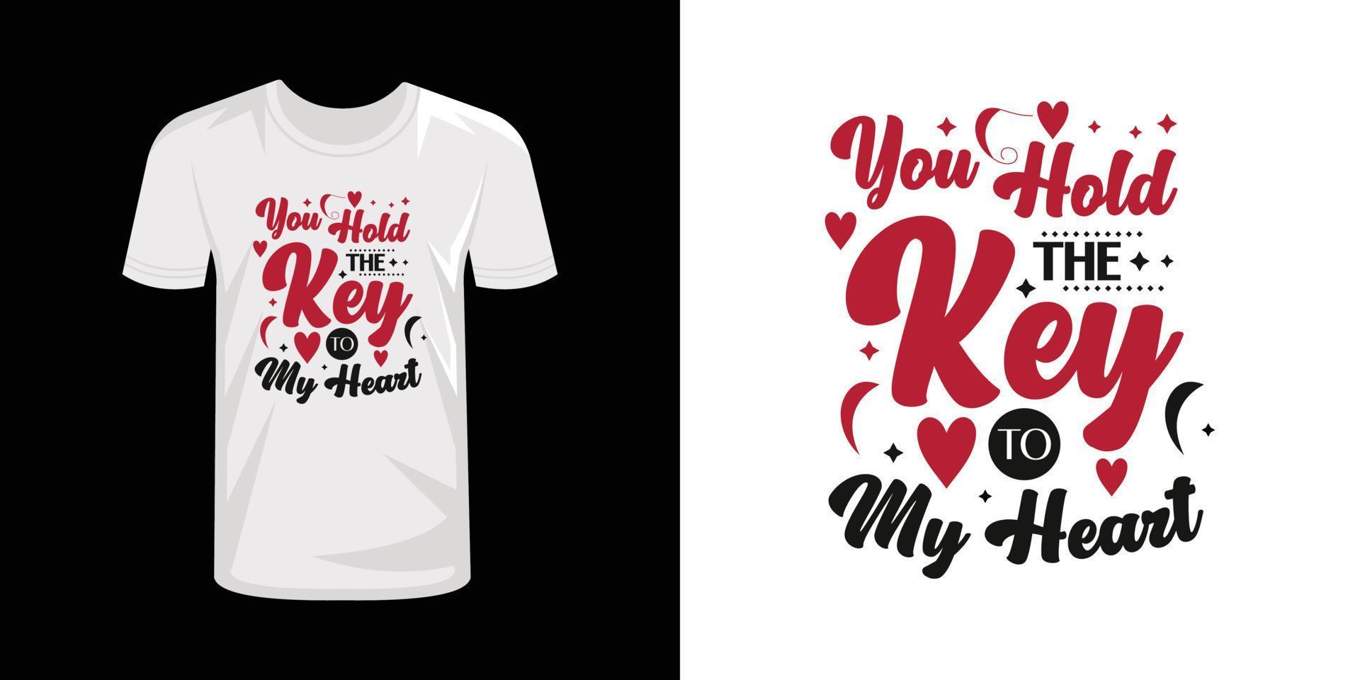 Valentine Day typography t shirt design vector