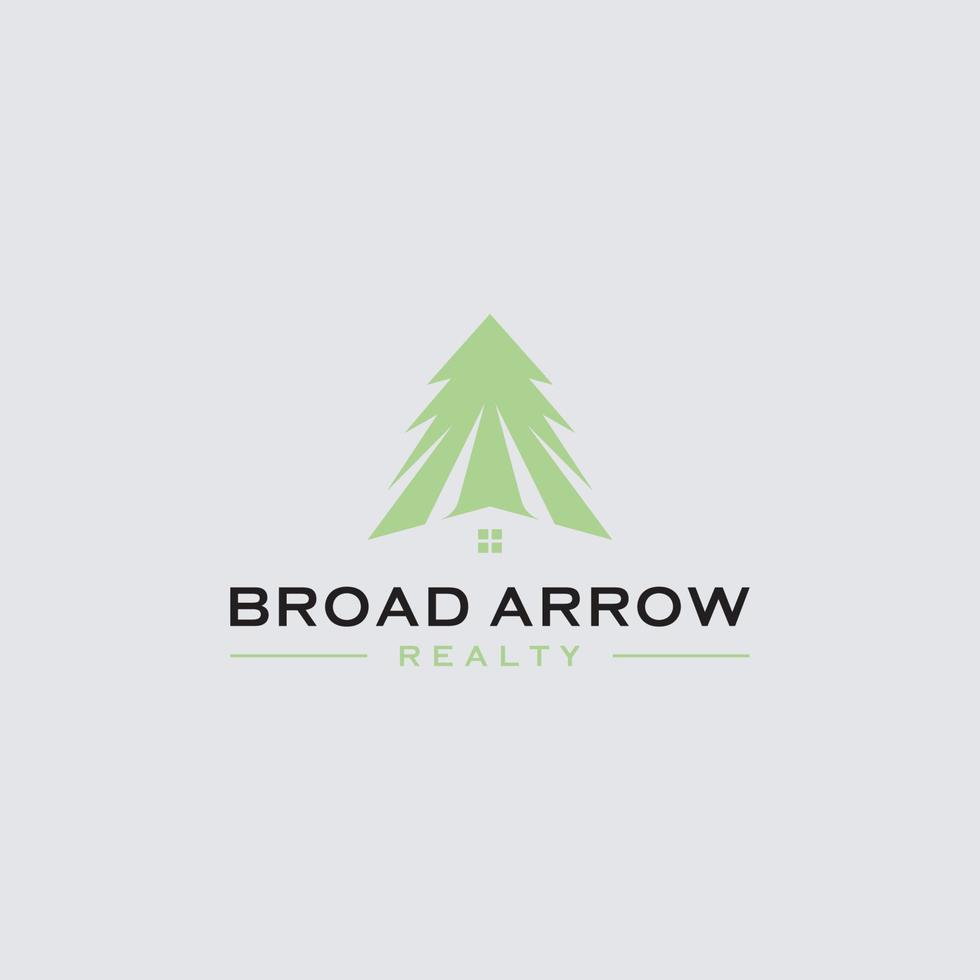 Pines Home Residence Logo Template. Vector illustration of pines tree that incorporate with house picture,