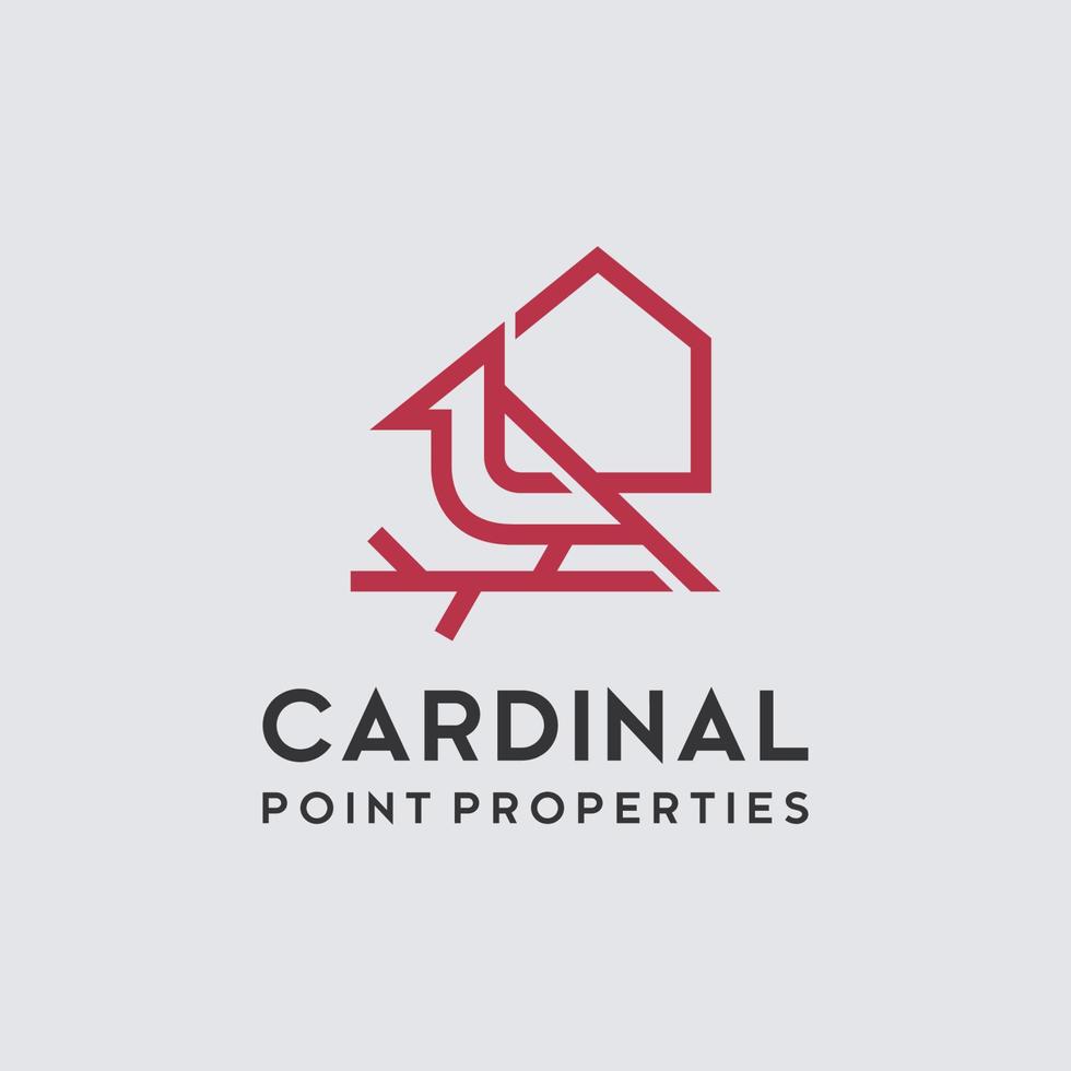 Cardinal home business company logo vector