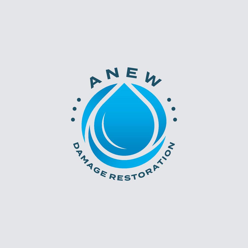 Drop of water logo design concept vector