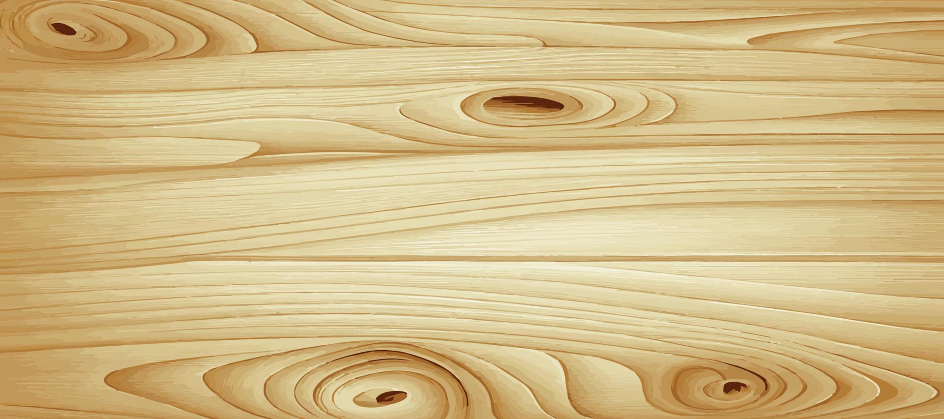 textura panorámica de madera clara con nudos - vector