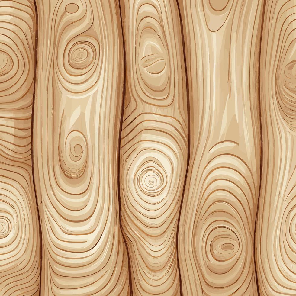 textura de madera clara con nudos, fondo de tablón - vector