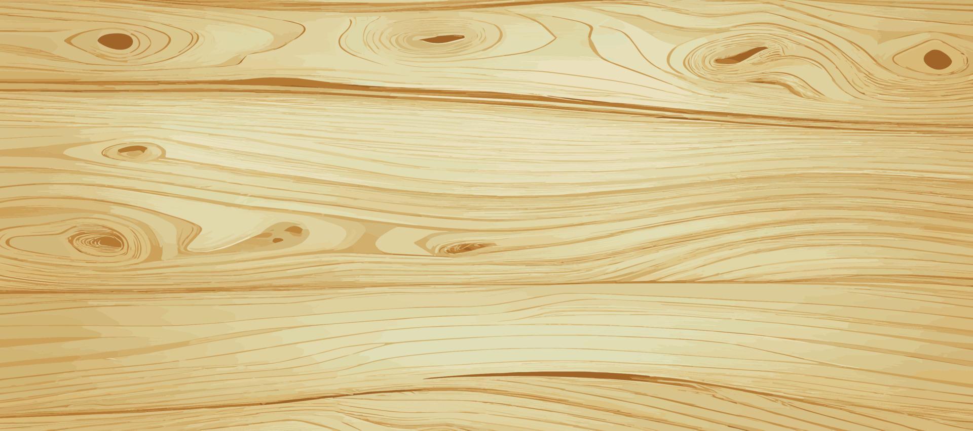 textura de madera clara panorámica con nudos, fondo de tablón - ilustración vectorial vector