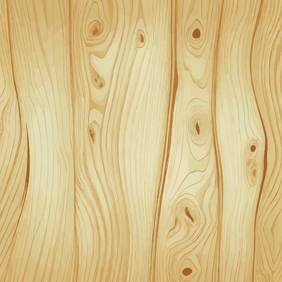 textura de madera clara con nudos, fondo de tablón - vector