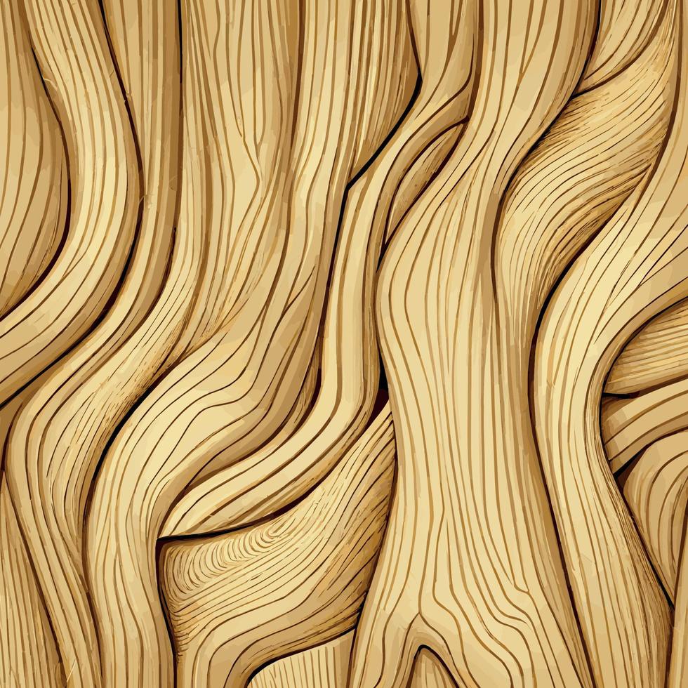 Texture light wicker wood background with knots - Vector