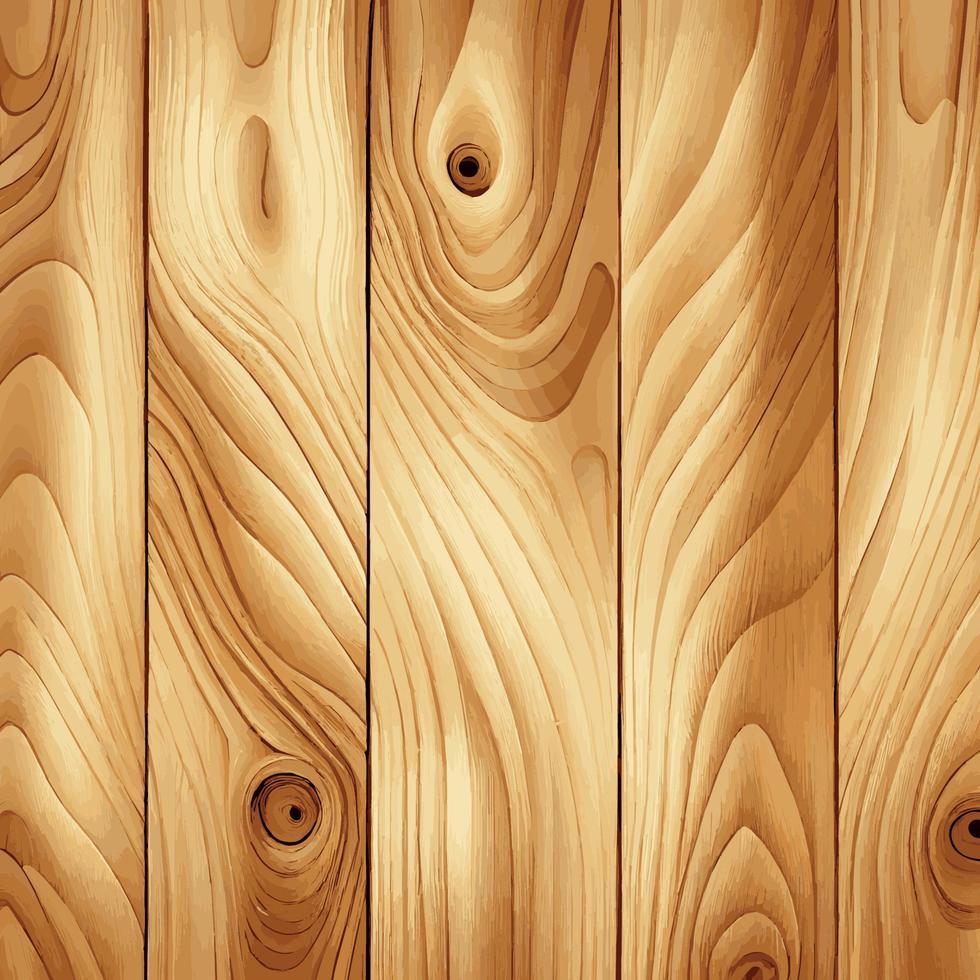 Light wood texture with knots, plank background - Vector