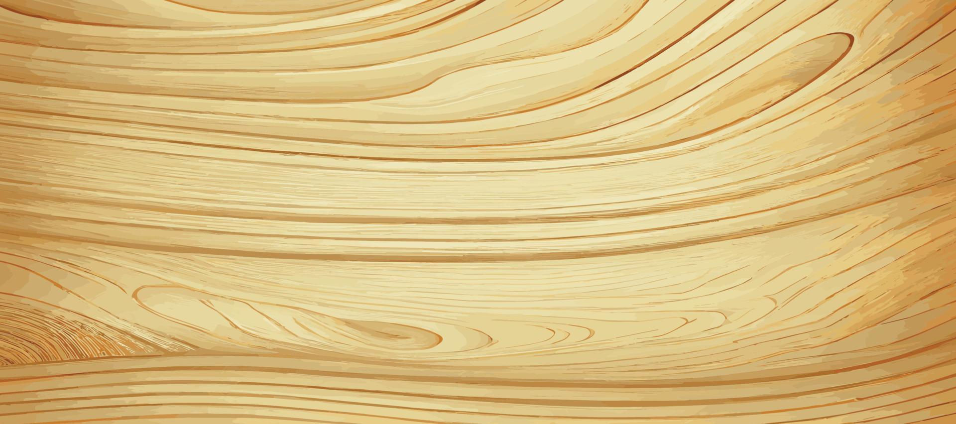 Panoramic texture of light wood with knots - Vector