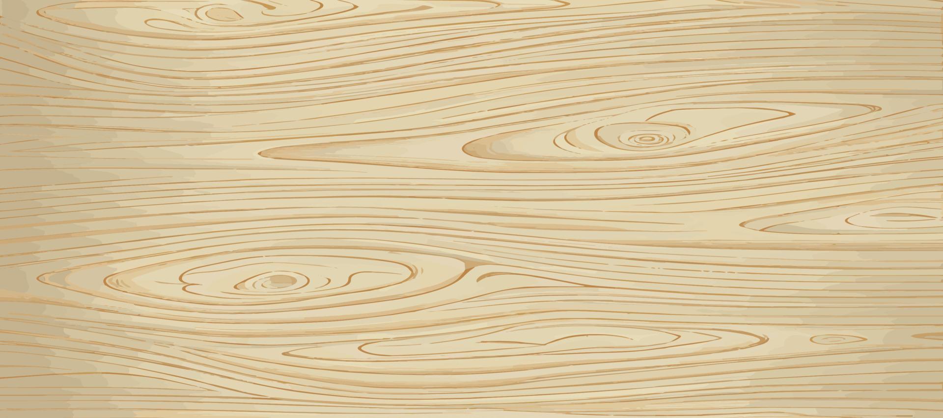 Panoramic texture of light wood with knots - Vector