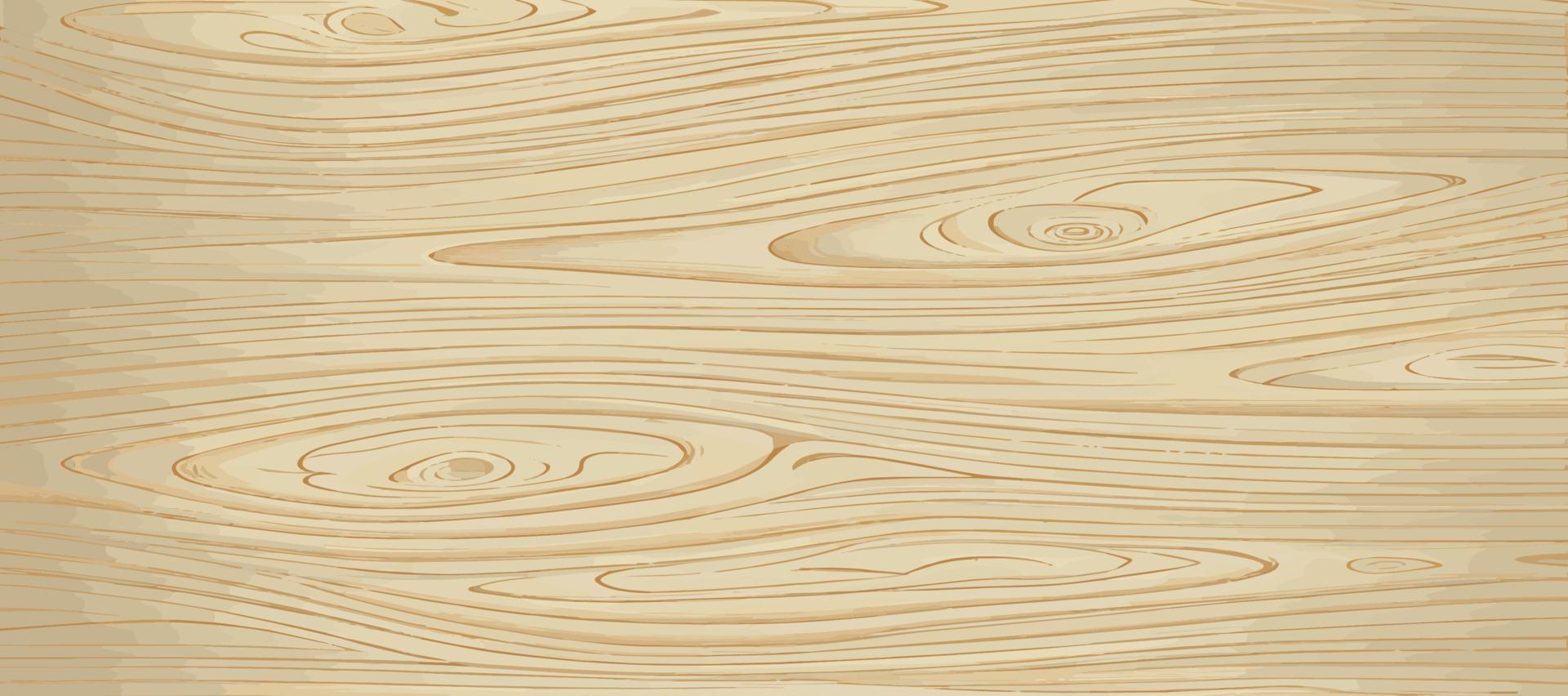 Panoramic texture of light wood with knots - Vector