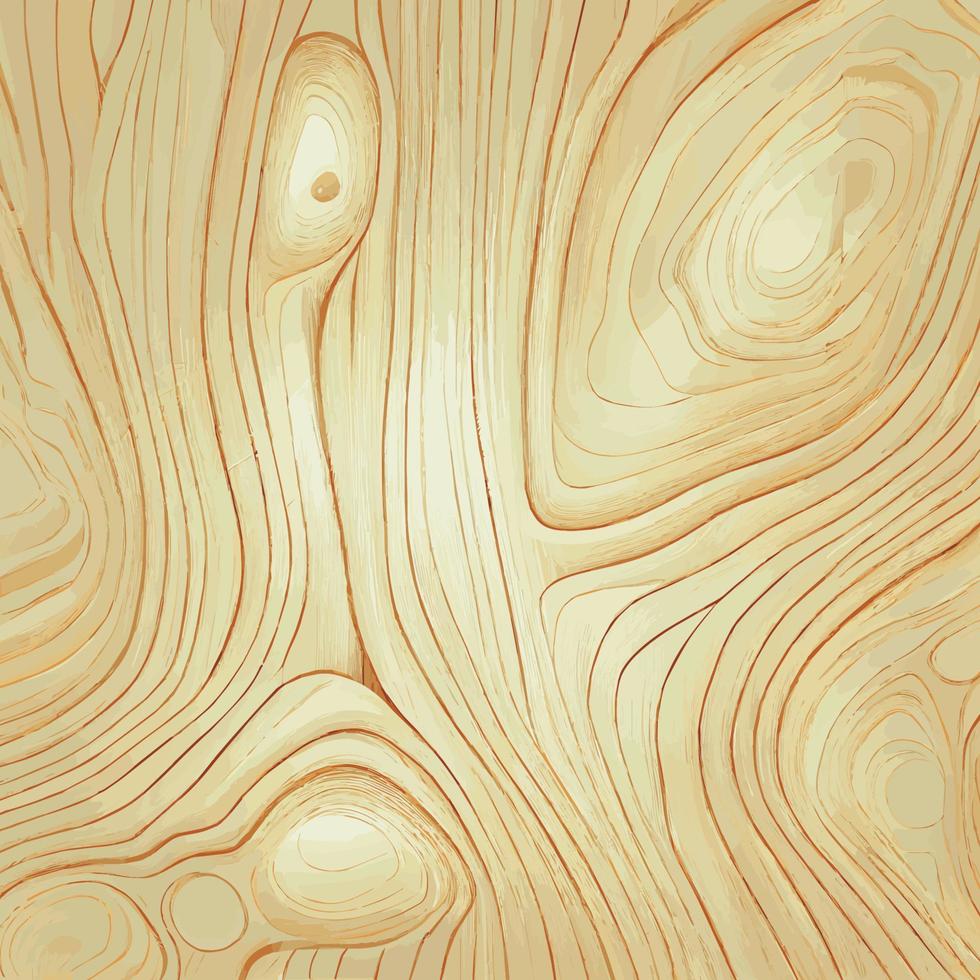 Light wood texture background with knots - Vector