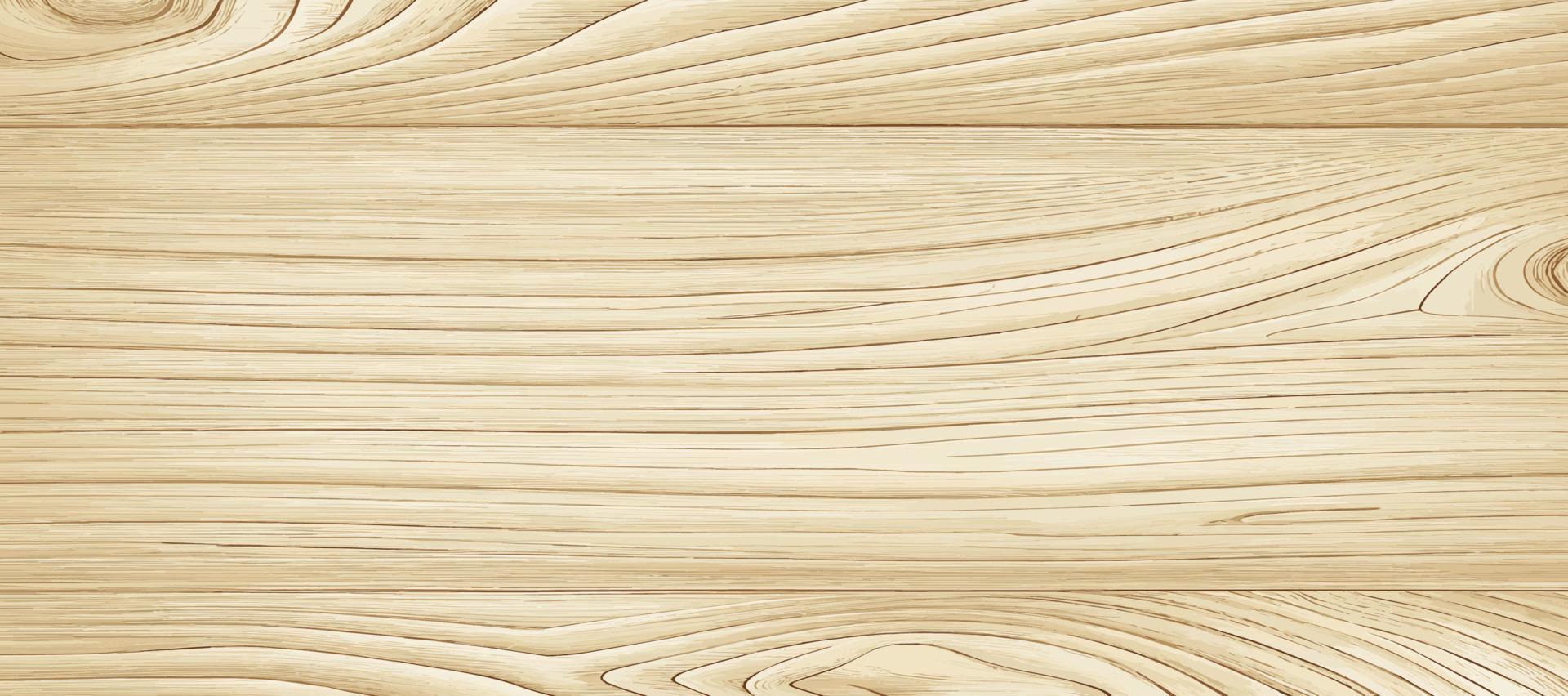 Panoramic texture of light wood with knots - Vector