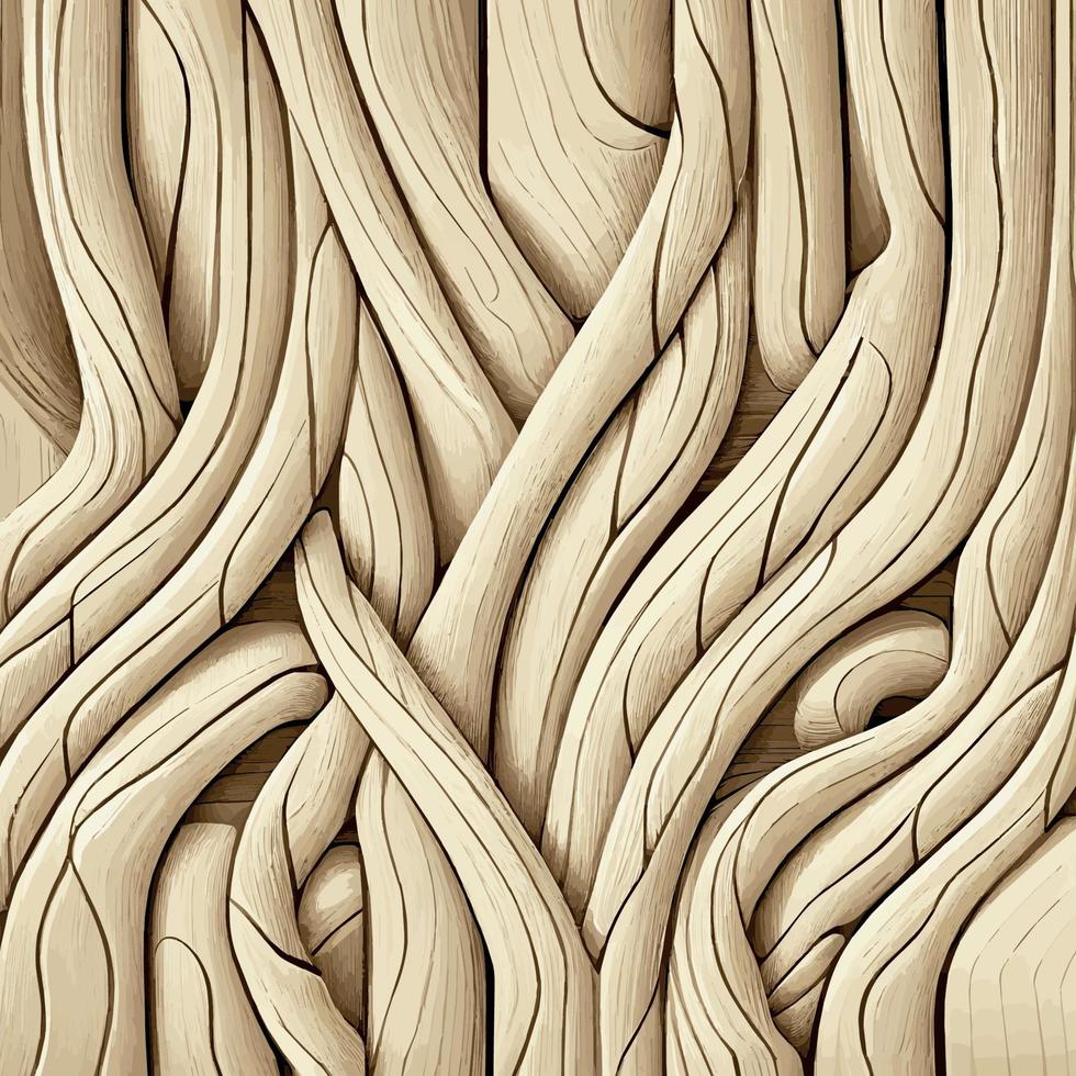 textura de fondo de madera de mimbre claro con nudos - vector