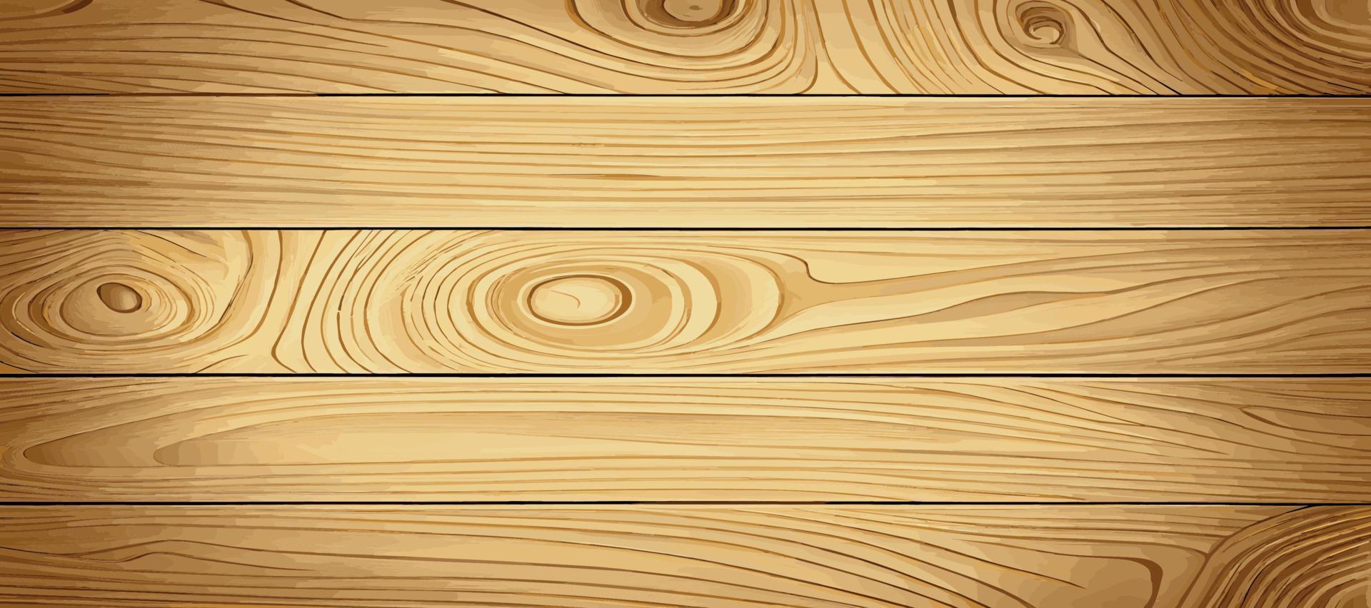 textura panorámica de madera clara con nudos - ilustración vectorial vector